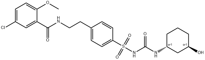 3-trans-Hydroxycyclohexyl Glyburide 化学構造式