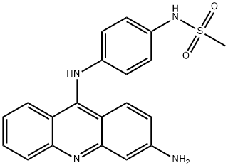 N-[4-[[3-アミノアクリジン-9-イル]アミノ]フェニル]メタンスルホンアミド 化学構造式