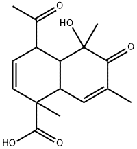 4-acetyl-5-hydroxy-1,5,7-trimethyl-6-oxo-4a,8a-dihydro-4H-naphthalene- 1-carboxylic acid Structure