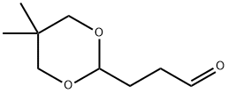 5,5-ジメチル-1,3-ジオキサン-2-プロピオンアルデヒド 化学構造式
