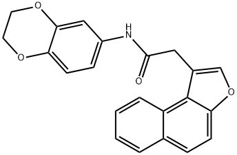 Naphtho[2,1-b]furan-1-acetamide, N-(2,3-dihydro-1,4-benzodioxin-6-yl)- (9CI) Structure
