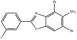 4,6-DIBROMO-2-(3-IODOPHENYL)-1,3-BENZOXAZOL-5-AMINE Structure