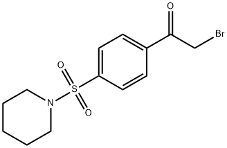 2-BROMO-1-[4-(PIPERIDIN-1-YLSULFONYL)PHENYL]ETHANONE Structure