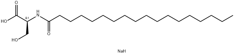 sodium N-stearoyl-L-serinate Struktur