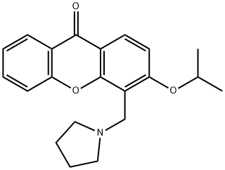 3-Isopropoxy-4-[(1-pyrrolidinyl)methyl]-9H-xanthen-9-one Structure