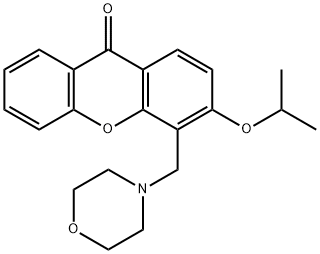 3-イソプロポキシ-4-(モルホリノメチル)-9H-キサンテン-9-オン 化学構造式