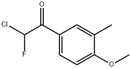 Ethanone, 2-chloro-2-fluoro-1-(4-methoxy-3-methylphenyl)- (9CI) 结构式