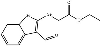 [[3-Formylbenzo[b]selenophen-2-yl]seleno]acetic acid ethyl ester Struktur