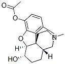 4,5α-エポキシ-17-メチルモルフィナン-3,6α-ジオール3-アセタート 化学構造式