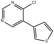 4-chloro-5-thiophen-3-yl-pyriMidine 化学構造式