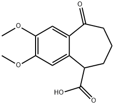 6,7,8,9-テトラヒドロ-2,3-ジメトキシ-9-オキソ-5H-ベンゾシクロヘプテン-5-カルボン酸 化学構造式