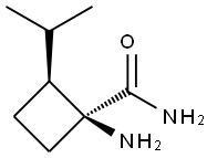Cyclobutanecarboxamide, 1-amino-2-(1-methylethyl)-, (1S,2S)- (9CI) Structure
