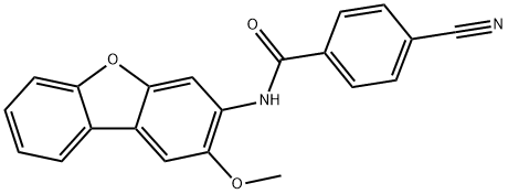 Benzamide, 4-cyano-N-(2-methoxy-3-dibenzofuranyl)- (9CI),587835-42-5,结构式