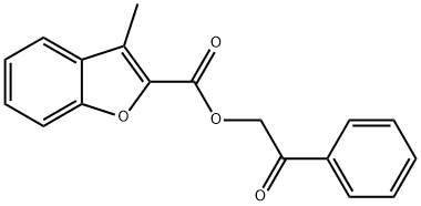 2-Benzofurancarboxylicacid,3-methyl-,2-oxo-2-phenylethylester(9CI) 结构式