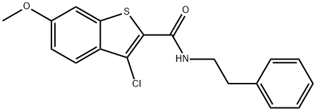 Benzo[b]thiophene-2-carboxamide, 3-chloro-6-methoxy-N-(2-phenylethyl)- (9CI) Structure