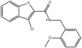 587846-13-7 Benzo[b]thiophene-2-carboxamide, 3-chloro-N-[(2-methoxyphenyl)methyl]- (9CI)