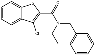 Benzo[b]thiophene-2-carboxamide, 3-chloro-N-ethyl-N-(phenylmethyl)- (9CI) Structure