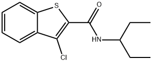 Benzo[b]thiophene-2-carboxamide, 3-chloro-N-(1-ethylpropyl)- (9CI) Structure