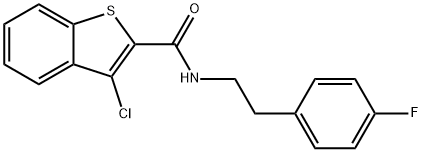 Benzo[b]thiophene-2-carboxamide, 3-chloro-N-[2-(4-fluorophenyl)ethyl]- (9CI),587846-20-6,结构式