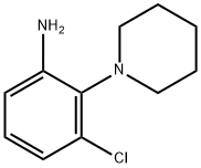 3-氯-2-哌啶-1-基苯基)胺 结构式