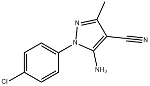 5-AMINO-4-CYANO-1-(4-CHLOROPHENYL)-3-METHYLPYRAZOLE, 58791-82-5, 结构式