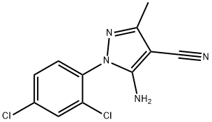 5-AMINO-1-(2,4-DICHLOROPHENYL)-3-METHYL-1H-PYRAZOLE-4-CARBONITRILE 化学構造式
