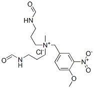 bis[3-(formylamino)propyl](4-methoxy-3-nitrobenzyl)methylammonium chloride Struktur
