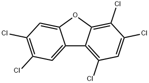 1,3,4,7,8-ペンタクロロジベンゾフラン標準液 化学構造式