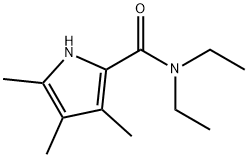 N2,N2-DIETHYL-3,4,5-TRIMETHYL-1H-PYRROLE-2-CARBOXAMIDE 化学構造式