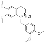 1-(3,4-dimethoxybenzyl)-3,4-dihydro-6,7-dimethoxyisoquinolinium chloride Struktur