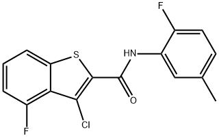Benzo[b]thiophene-2-carboxamide, 3-chloro-4-fluoro-N-(2-fluoro-5-methylphenyl)- (9CI) Structure