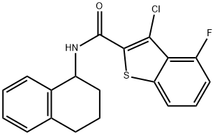 Benzo[b]thiophene-2-carboxamide, 3-chloro-4-fluoro-N-(1,2,3,4-tetrahydro-1-naphthalenyl)- (9CI) Structure