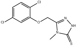 5-((2,5-二氯苯氧基)甲基)-4-甲基-4H-1,2,4-三唑-3-硫醇, 588674-33-3, 结构式