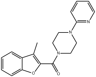 Piperazine, 1-[(3-methyl-2-benzofuranyl)carbonyl]-4-(2-pyridinyl)- (9CI) 化学構造式