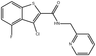 Benzo[b]thiophene-2-carboxamide, 3-chloro-4-fluoro-N-(2-pyridinylmethyl)- (9CI) Structure