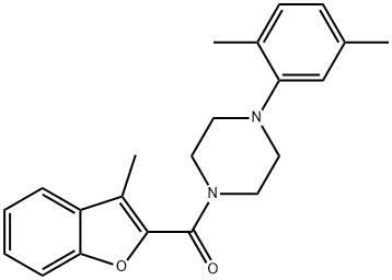 Piperazine, 1-(2,5-dimethylphenyl)-4-[(3-methyl-2-benzofuranyl)carbonyl]- (9CI) Structure