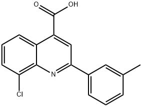8-CHLORO-2-(3-METHYLPHENYL)QUINOLINE-4-CARBOXYLICACID Structure