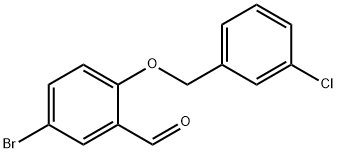 5-溴-2-(3-氯苄基)氧基-苯甲醛, 588678-17-5, 结构式