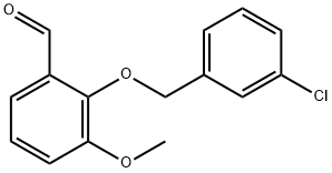 2-(3-氯苄基)氧基-3-甲氧基-苯甲醛 结构式