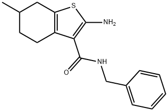 2-AMINO-N-BENZYL-6-METHYL-4,5,6,7-TETRAHYDRO-1-BENZOTHIOPHENE-3-CARBOXAMIDE Structure