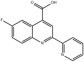 6-フルオロ-2-ピリジン-2-イルキノリン-4-カルボン酸 化学構造式