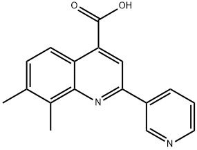 7,8-DIMETHYL-2-PYRIDIN-3-YLQUINOLINE-4-CARBOXYLICACID Structure