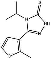 4-ISOPROPYL-5-(2-METHYL-3-FURYL)-4H-1,2,4-TRIAZOLE-3-THIOL 化学構造式