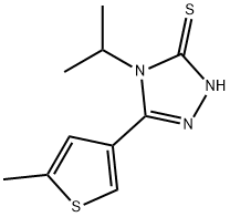 4-ISOPROPYL-5-(5-METHYLTHIEN-3-YL)-4H-1,2,4-TRIAZOLE-3-THIOL 化学構造式