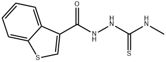 Benzo[b]thiophene-3-carboxylic acid, 2-[(methylamino)thioxomethyl]hydrazide (9CI) Structure