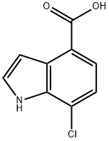 7-クロロ-1H-インドール-4-カルボン酸 化学構造式