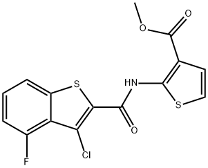 3-Thiophenecarboxylicacid,2-[[(3-chloro-4-fluorobenzo[b]thien-2-yl)carbonyl]amino]-,methylester(9CI) Structure