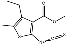 3-Thiophenecarboxylicacid,4-ethyl-2-isothiocyanato-5-methyl-,methylester(9CI)|4-乙基-2-硫代异氰酸酯邻-5-甲基-噻吩-3-羧酸甲酯