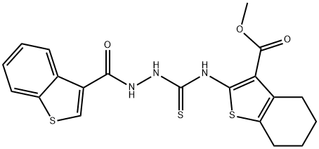 Benzo[b]thiophene-3-carboxylic acid, 2-[[[4,5,6,7-tetrahydro-3-(methoxycarbonyl)benzo[b]thien-2-yl]amino]thioxomethyl]hydrazide (9CI) Structure