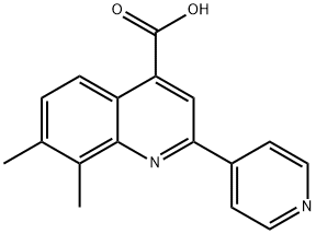 7,8-DIMETHYL-2-PYRIDIN-4-YLQUINOLINE-4-CARBOXYLICACID|7,8-二甲基-2-(吡啶-4-基)喹啉-4-羧酸